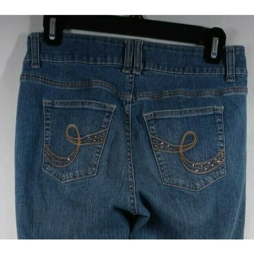 Riders By Lee Women's Embroidered Studded Distressed Whiskered Jeans 28x30